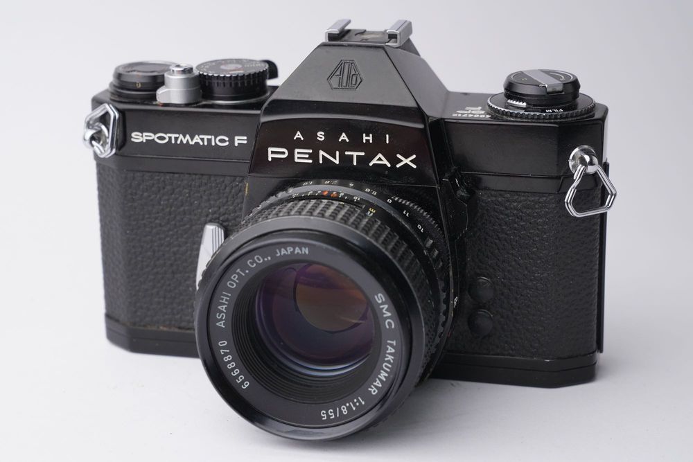 Aparat analogowy Pentax Spotmatic F + obiektyw 55mm f.1.8 ZESTAW