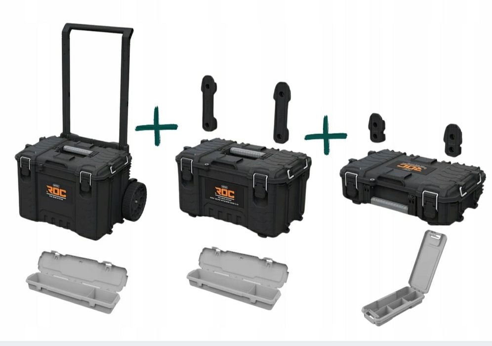 Набір ящиків для інструментів на колесах KETER ROC PRO  256982