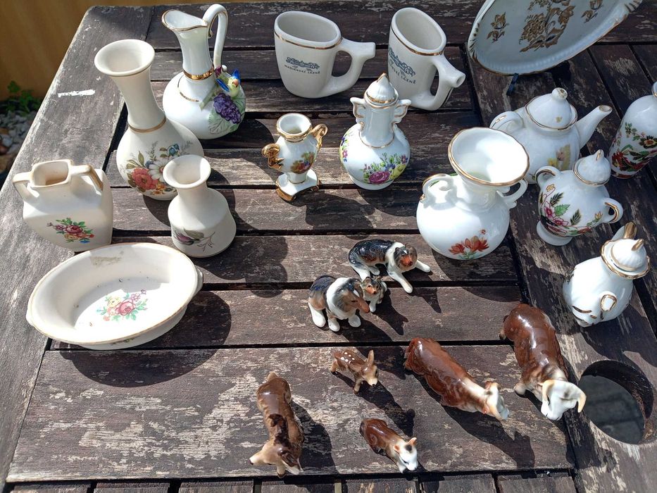 Lote de 74 peças em miniatura decoração e colecionismo