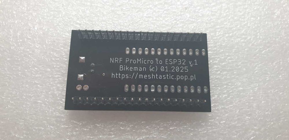 Meshtastic BM-NODE DIY adapter/konwerter nRF52840 do ESP32