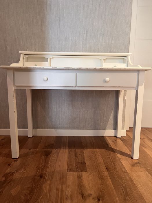 Secretaria branca oficina rustica 120x60