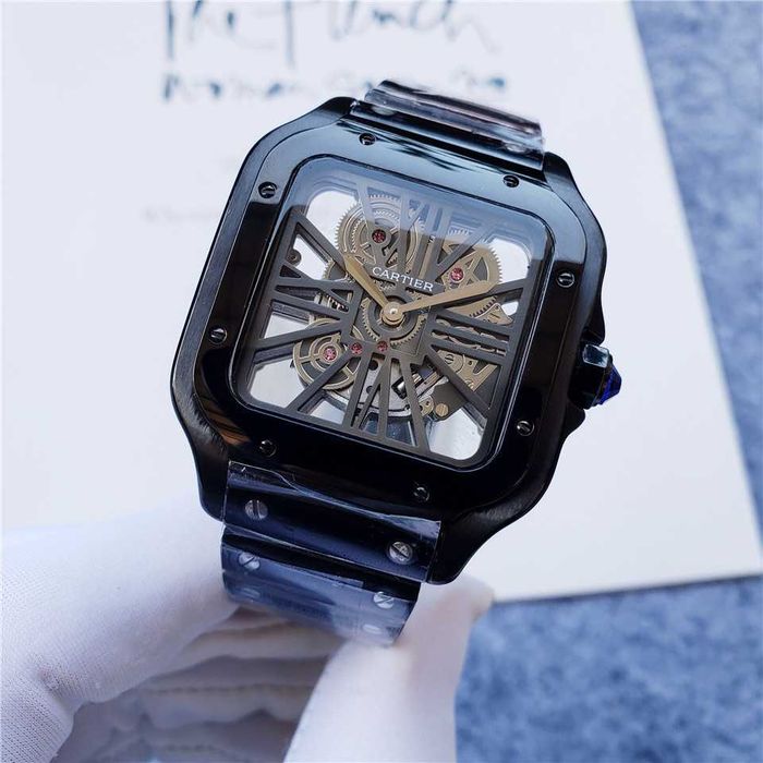 Годинник кварцовий Cartier Santos Skeleton (model WHSA0011)