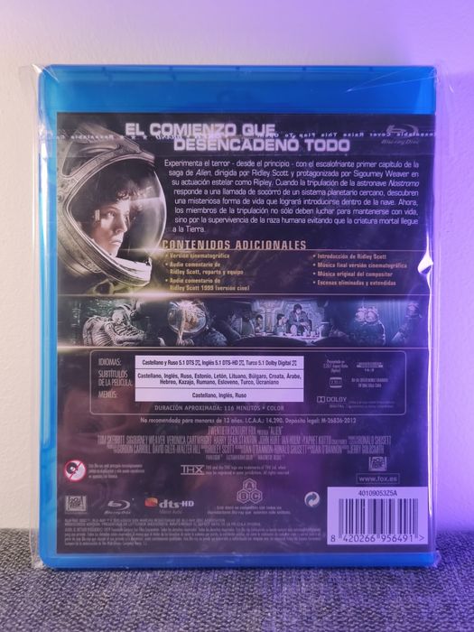 Blu-ray диск з фільмом Alien (Чужий) фірмовий, з перекладом