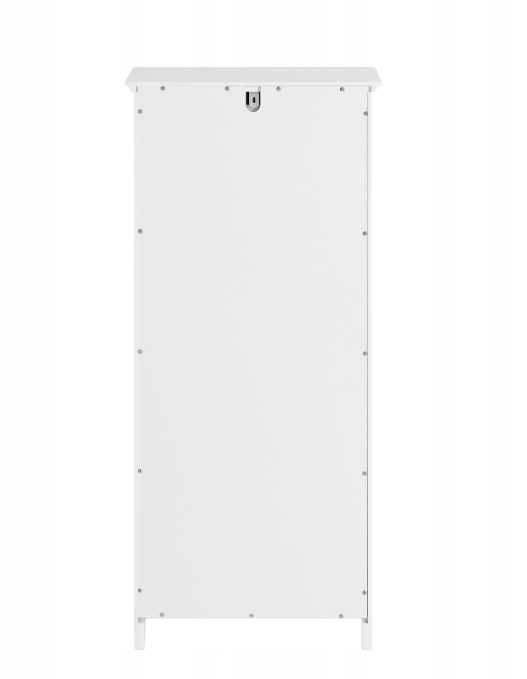 Szafka słupek łazienkowy z koszem na pranie ażurowa biała Nowa