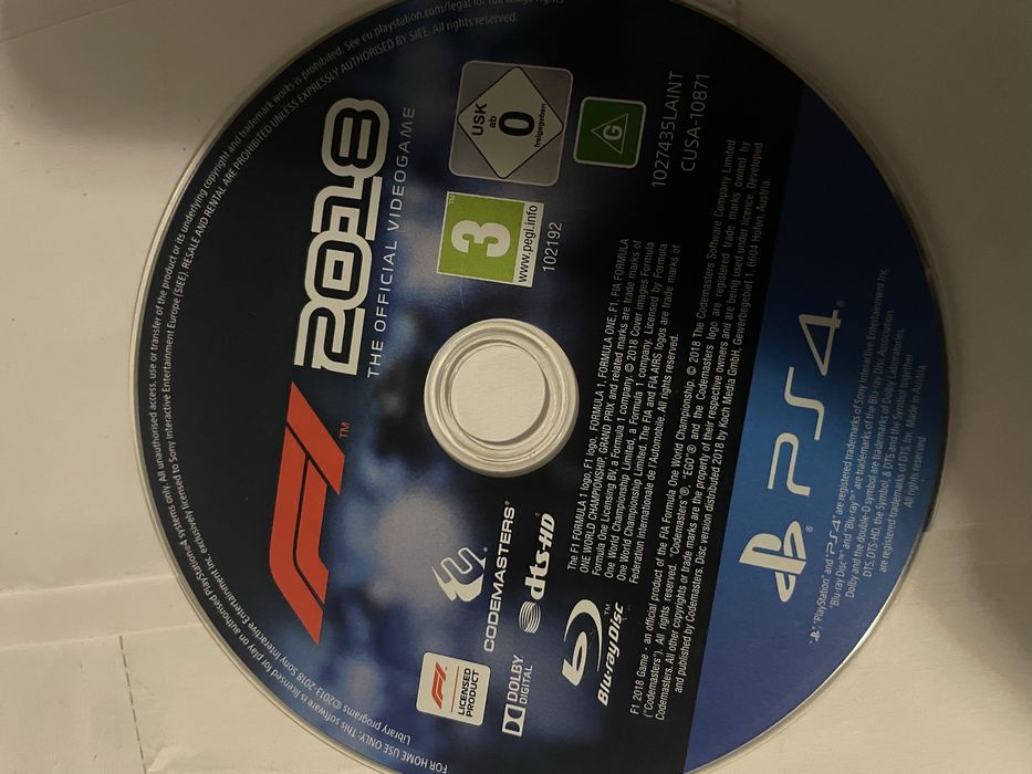 Jogo Ps4 F1 2018