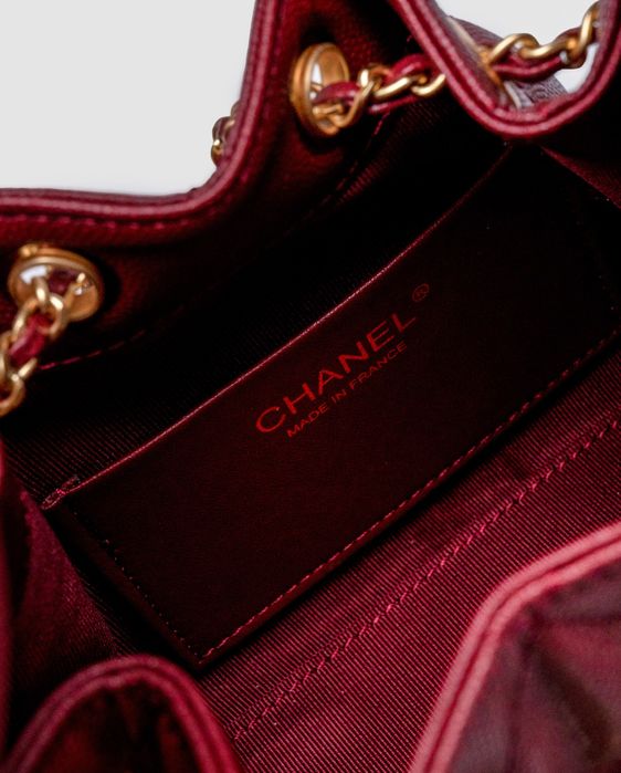 Сумка жіноча маленька Chanel 25 Micro Handbag in Grained Calfskin Burg