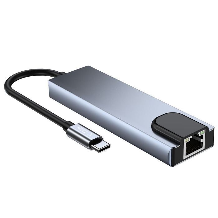 Tech-Protect V3-HUB adapter 5IN1 grey