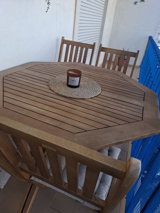 Mesa e cadeiras Kasa 4 lugares