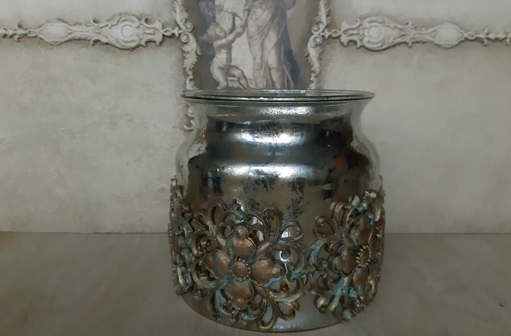 Ваза скляна для  різдва новорічна прикраса подарунок