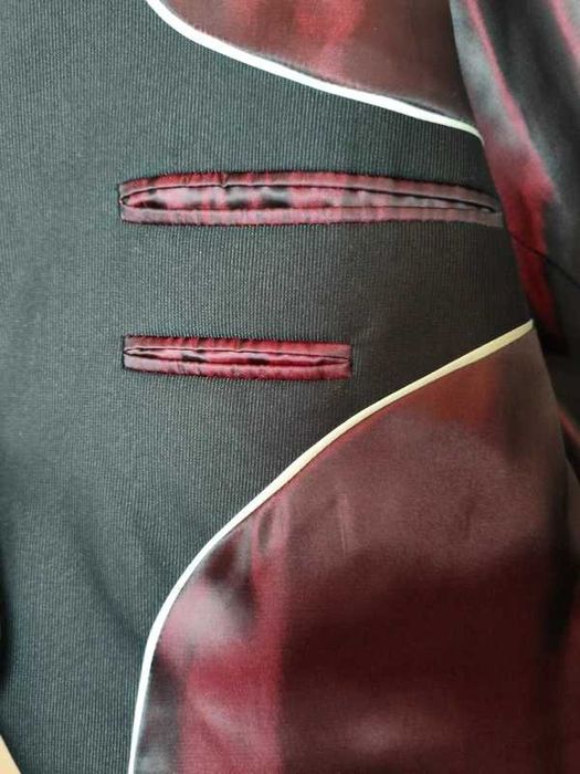 Czarny garnitur męski 3XL