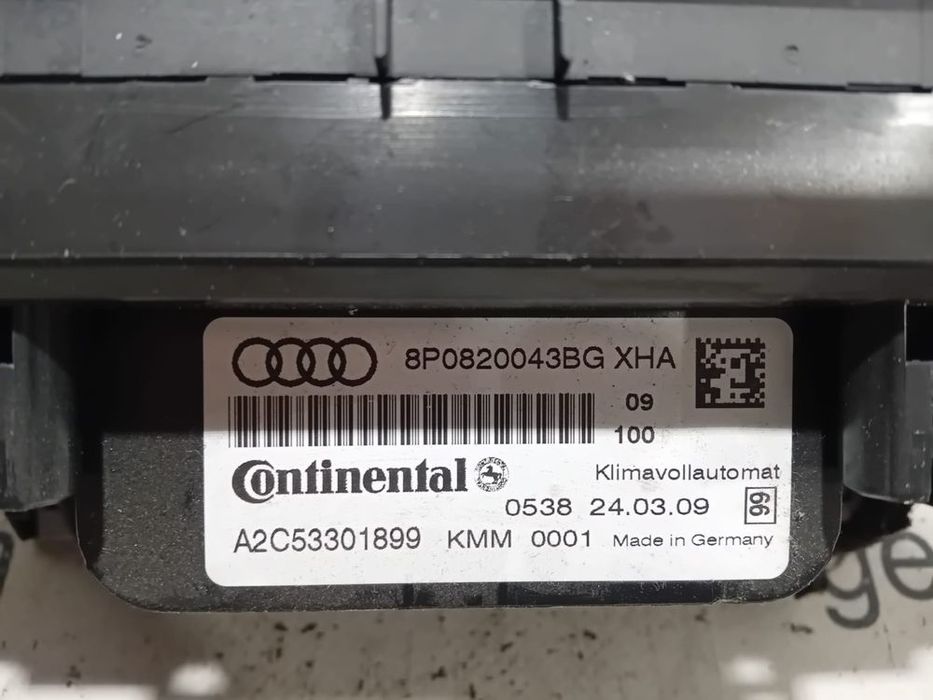 Comando de Sofagem Climatronic Audi A3 8P 8P0820043BG Original