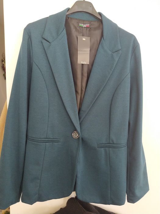 Blazer azul elegante e confortável- Made in Italy - Tamanho L - Novo!