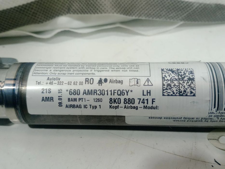 Airbag cortina esquerdo AUDI A4 Avant (8K5, B8)