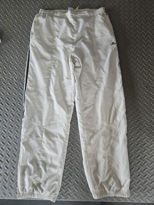 Spodnie adidas unijsex dres z siateczką beż vintage