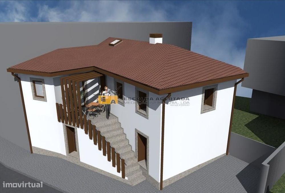 Moradia T2 com Projeto Incluído no Centro de Melres