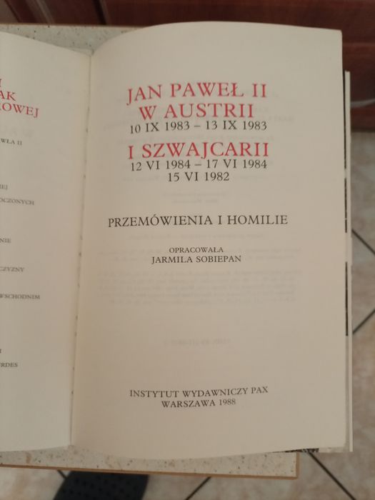 Książka Jan Paweł II w Austrii i Szwajcarii.