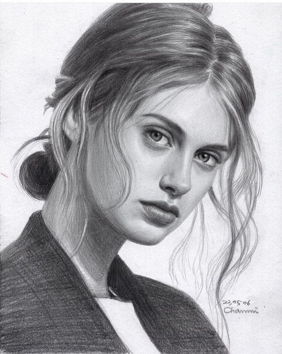 Портрети по фото олівцем