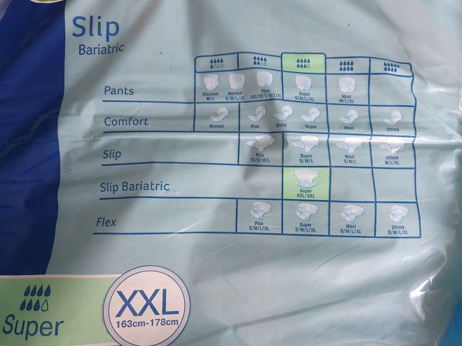 Pieluchomajtki TENA SLIP Bariatric XXL