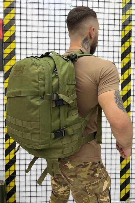 Рюкзак тактичний олива штурмовий з системою молі міцний для туризму