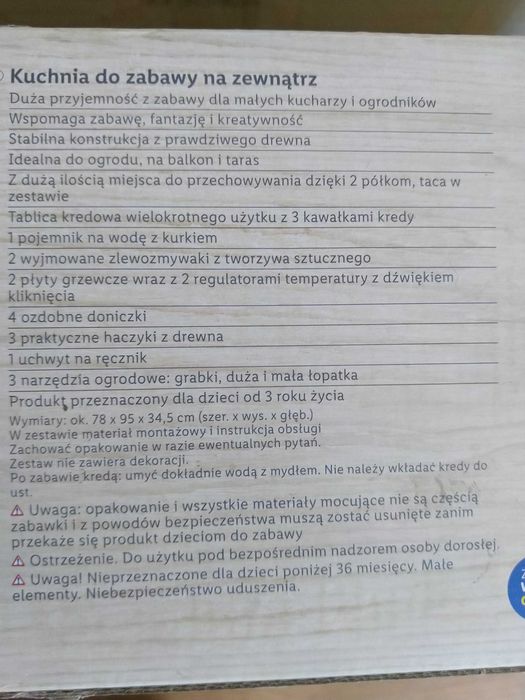 NAJTANIEJ Kuchnia Drewniana Na Zewnątrz Do Zabawy wys.95cm + Akcesoria