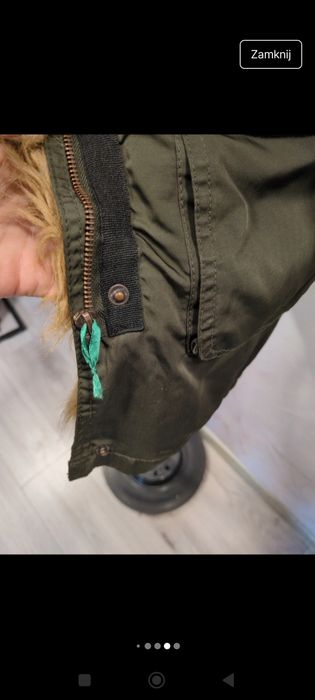 Kurtka zimowa xs z futerkiem parka