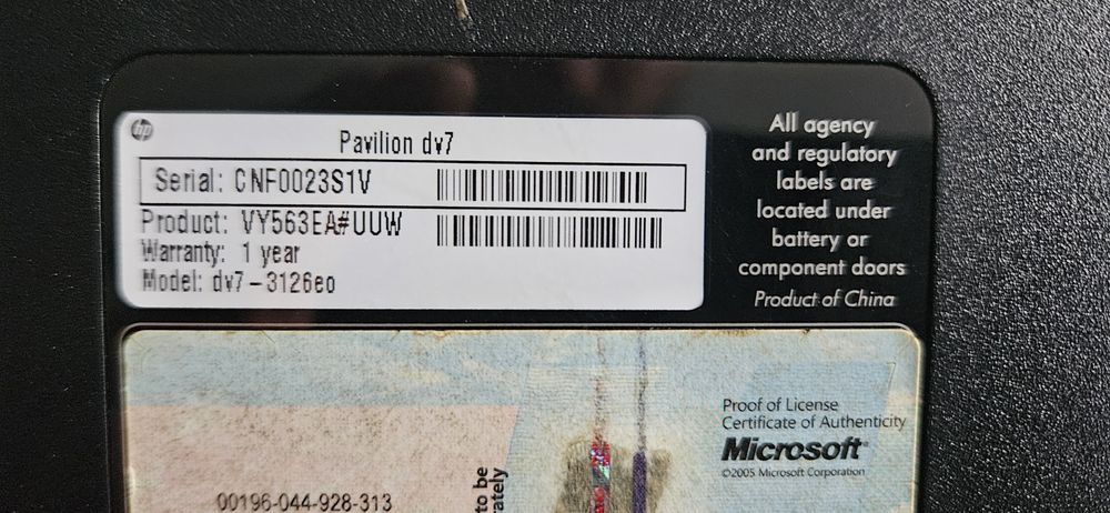 HP Pavilion Dv7 laptop