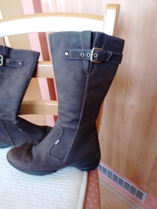 Fantastyczne czekoladowe kozaczki Ecco  rozmiar 37/ 24cm - bdb !!