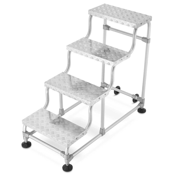 Aluminiowe schody jezdne magazynowe HIGHER 4-stopniowe S-7804
