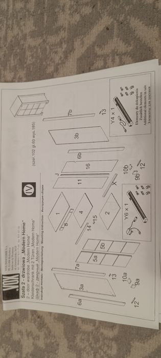 Szafa dwudrzwiowa Vox z nadstawką