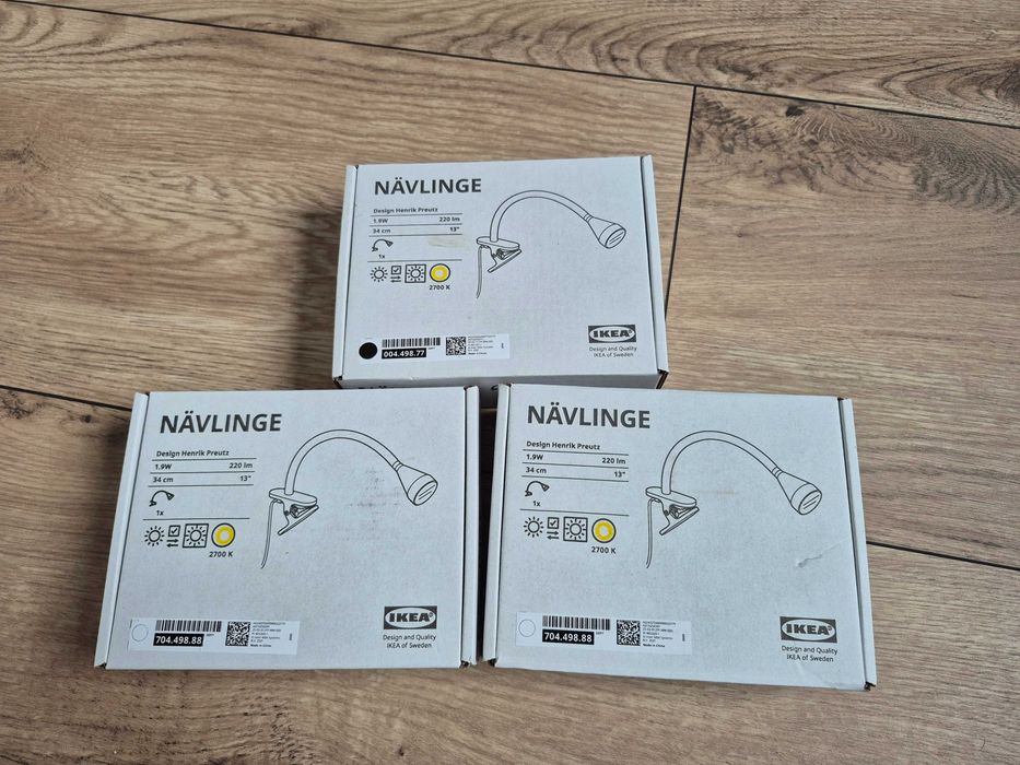 NÄVLINGE Reflektor z klamrą LED