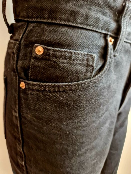 Spodnie Bershka Denim czarne 34