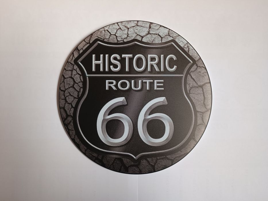 Nowy metalowy szyld Historic Route 66 USA loft club bar garaż auto