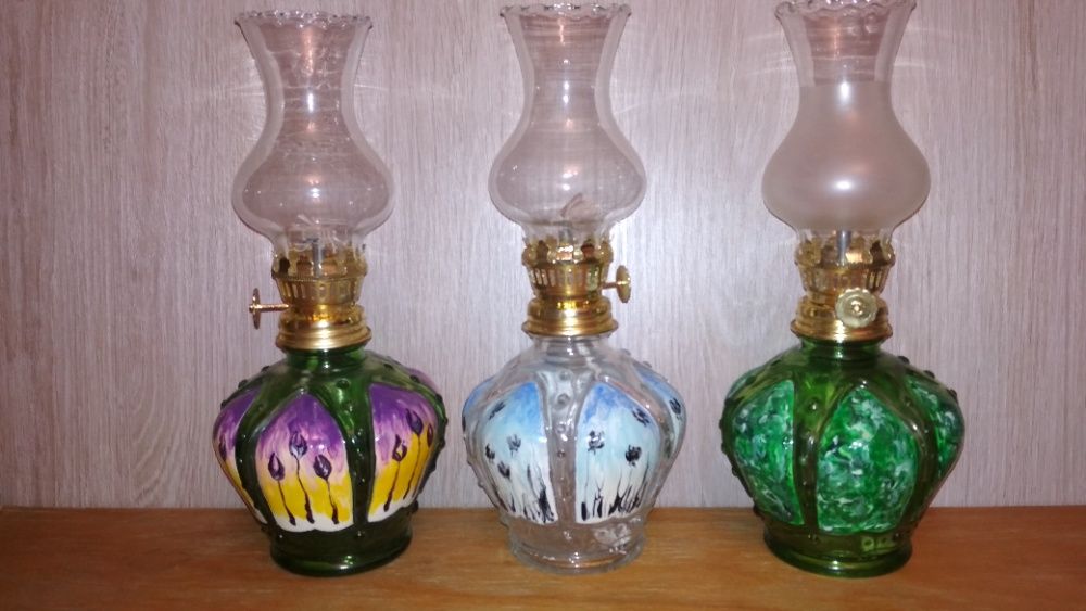Керосиновая лампа ручная роспись подарочная сувенир подарок