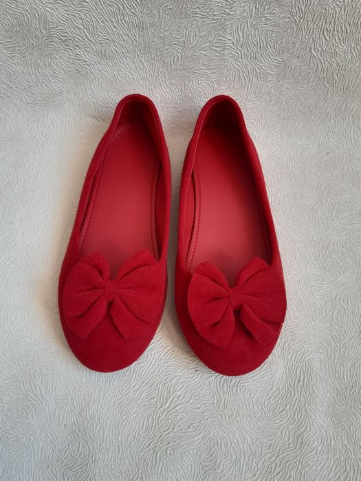 Червоні балетки  для дівчинки  34р устілка 21.5см