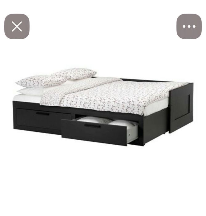 Cama individual dupla / sofá cama BRIMNES c/colchões