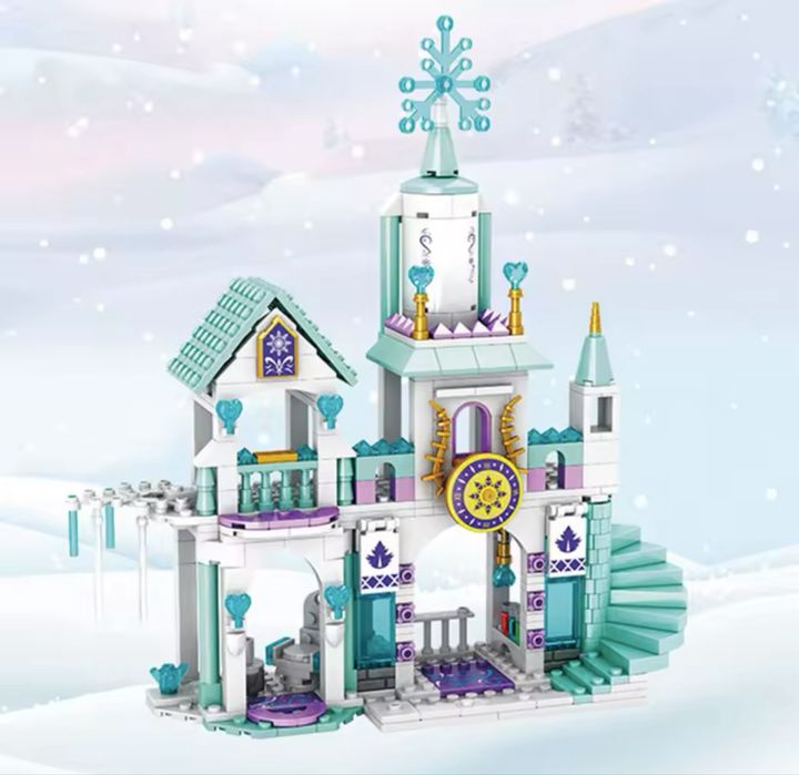 Zamek Anna i Elsa Kraina Lodu Olaf Klocki Frozen Figurki Anny i Elsy