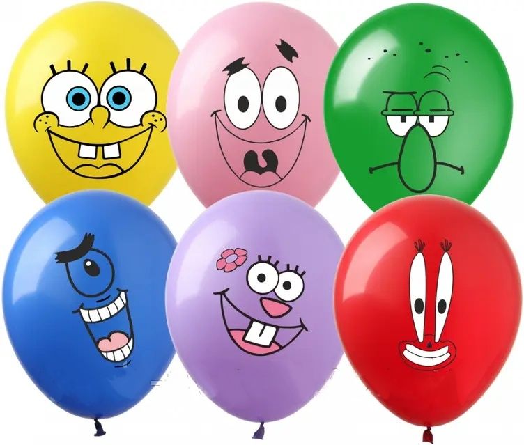 Набір 2 шт! Губка Боб Патрік повітряні кульки