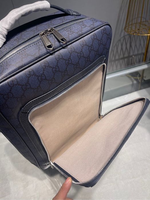 Рюкзак мужской синий Louis Vuitton GCC унисекс портфель ранец кожаный