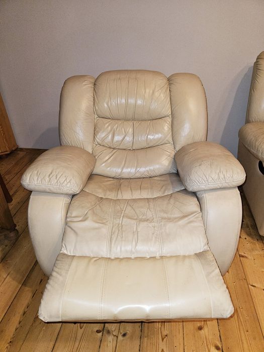 Komplet wypoczynkowy skórzany 3+2+1