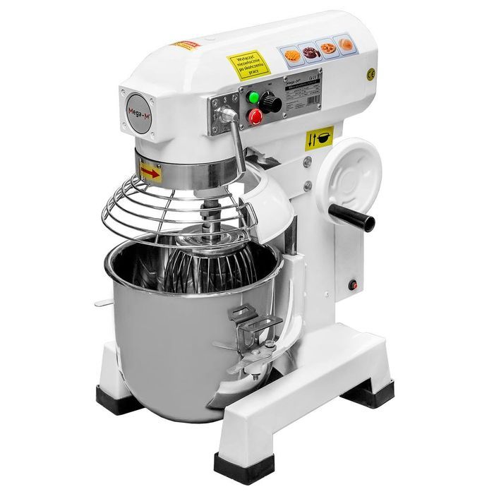 Mikser planetarny MEGA-M mtpHE10.5.370 10L z timerem 0,37kW 3 biegi