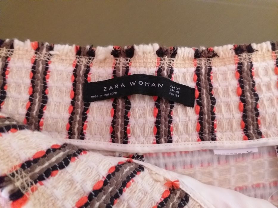 Calções com padrão de inverno.