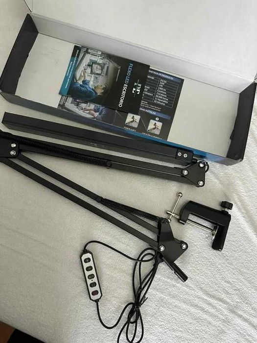 candeeiro led novo preto