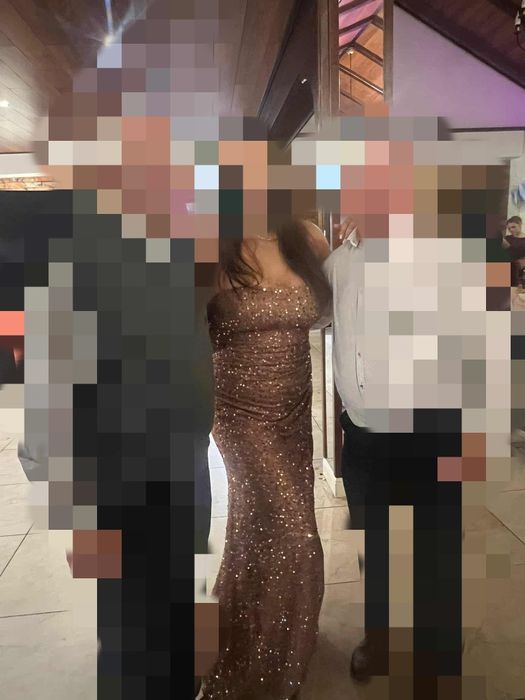 Długa sukienka cekiny