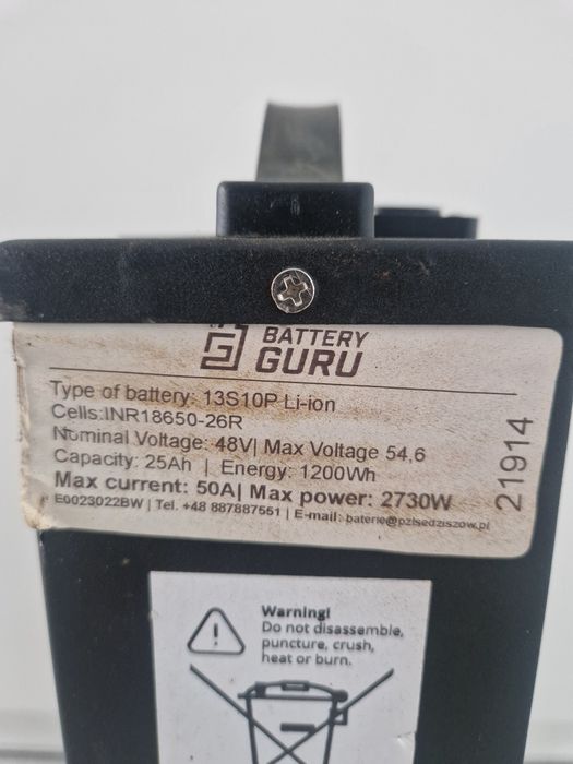 Bateria litowo jonowa 48v