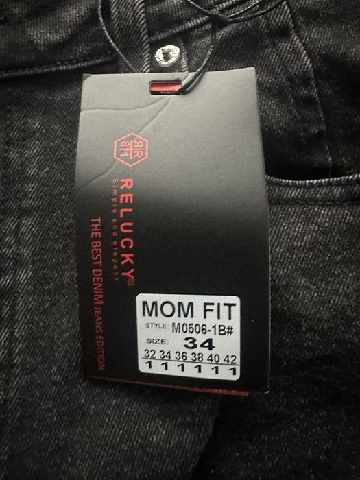 Темно-сірі джинси мом 34р, нові