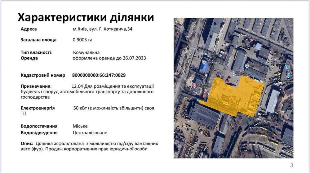 Оренда Землі Хоткевича 34 90 соток Чернігівська Ленінградська Проспект