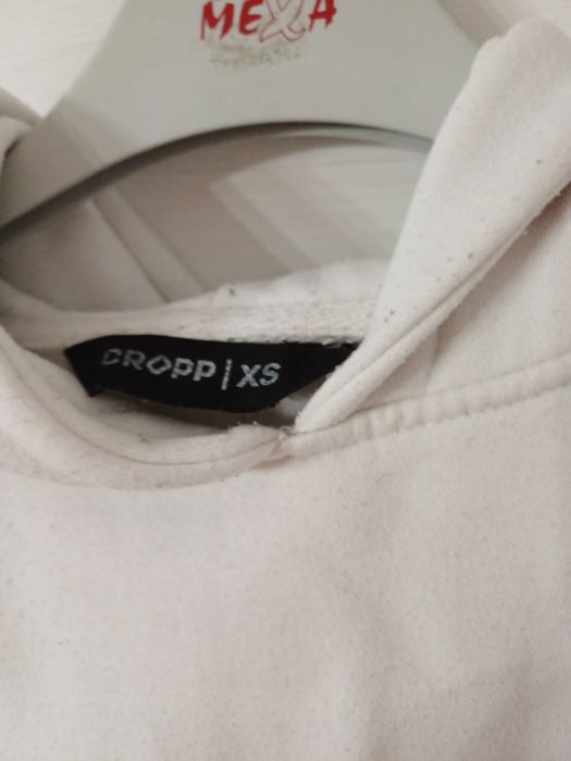 Bluza  biała  z  kapturem cropp r xs