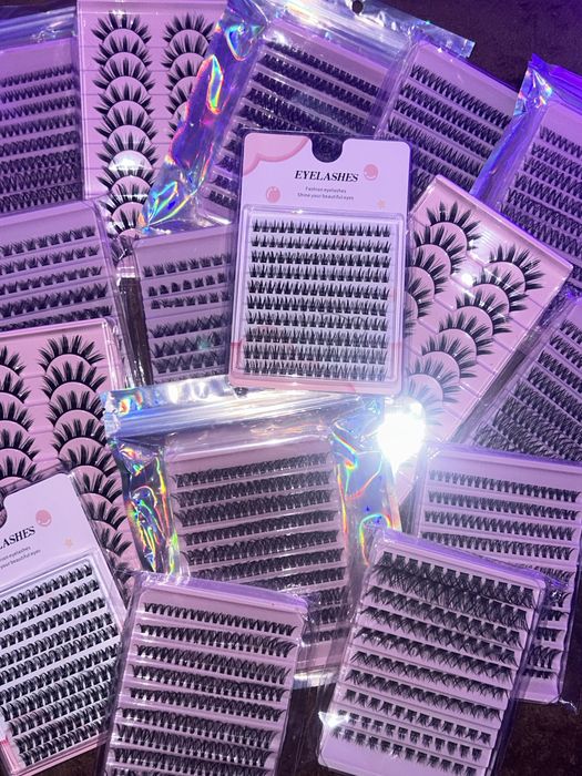 Накладні вії пучкові ленточные набор для наращивания накладные ресницы