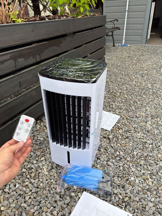 Przenośny Klimator wiatrak wentylator 80W Rotacja Timer24h 2x wkłady wiatrak