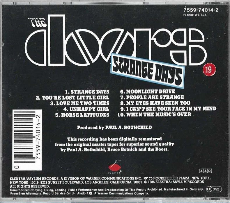 Doors - - - - - Strange Days - - - - - CD435388911988264962